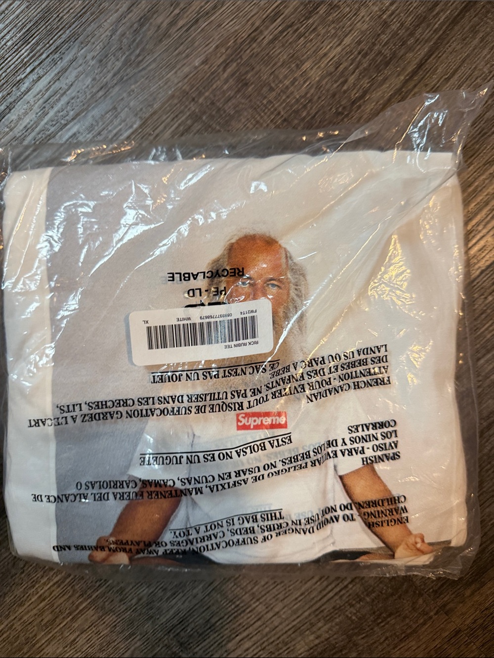 Supreme rick Rubin photo tee white